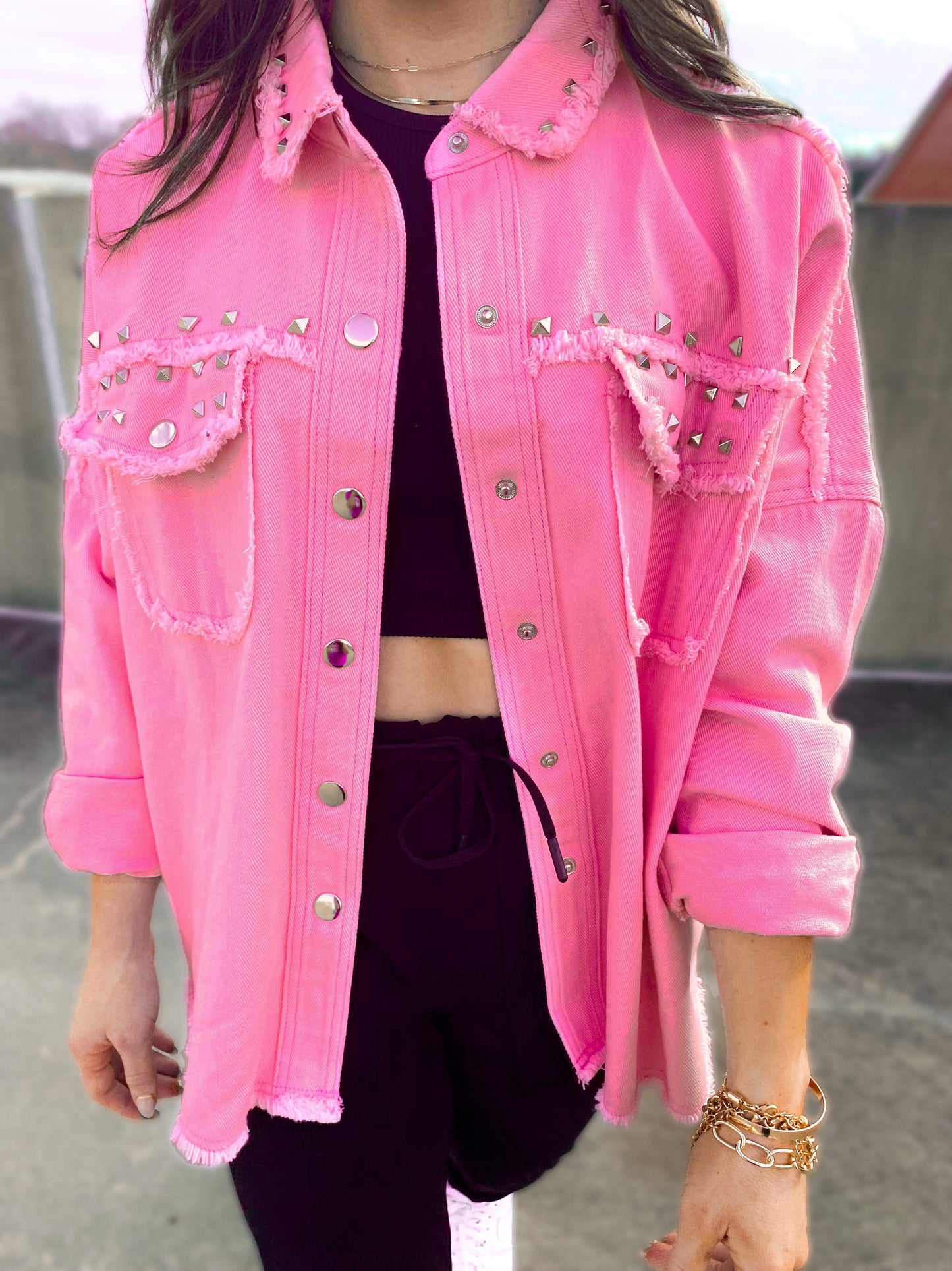 Katrina Pink Ribbon Jacket - Girl Code Couture