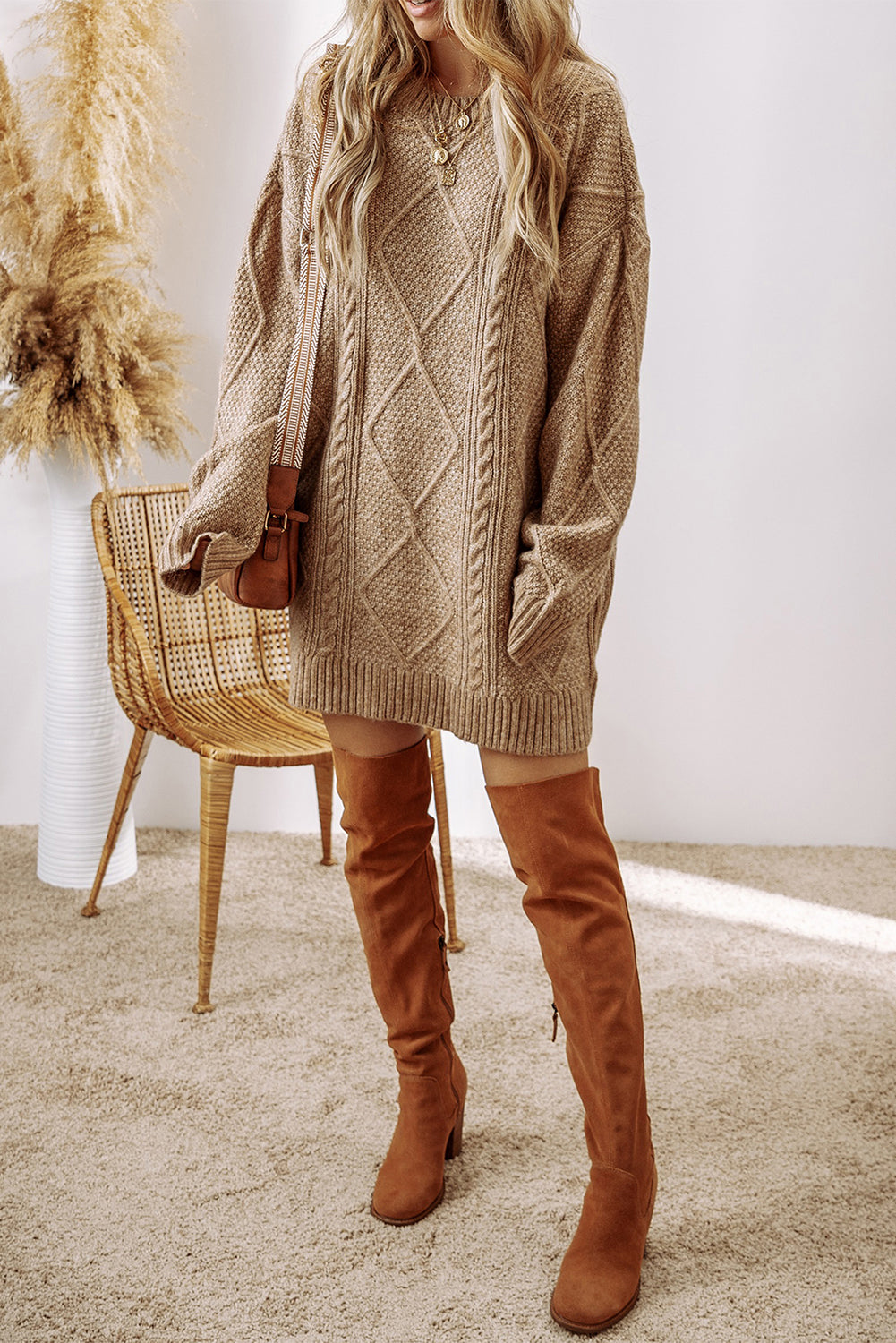 Cable Knit Sweater Dresses