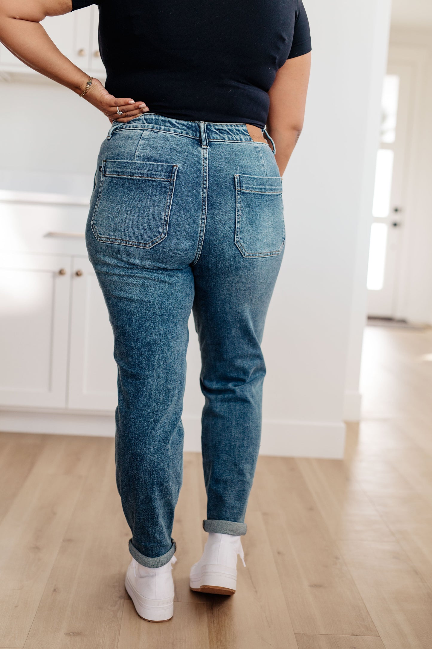 Judy Blue Medium Wash Pull On Denim Joggers