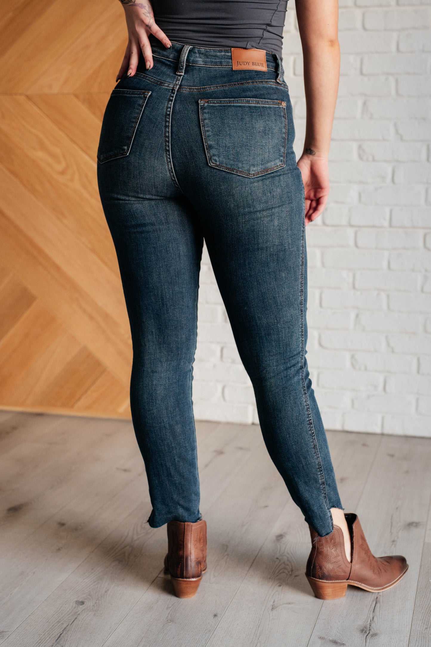 Judy Blue Tummy Control Step Hem Skinny Jeans