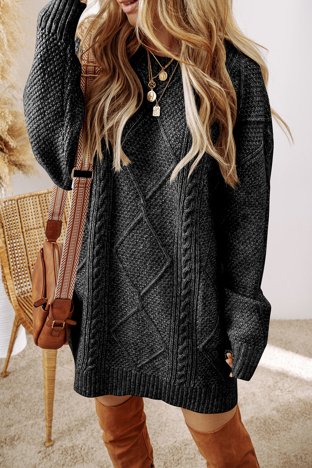 Cable Knit Sweater Dresses