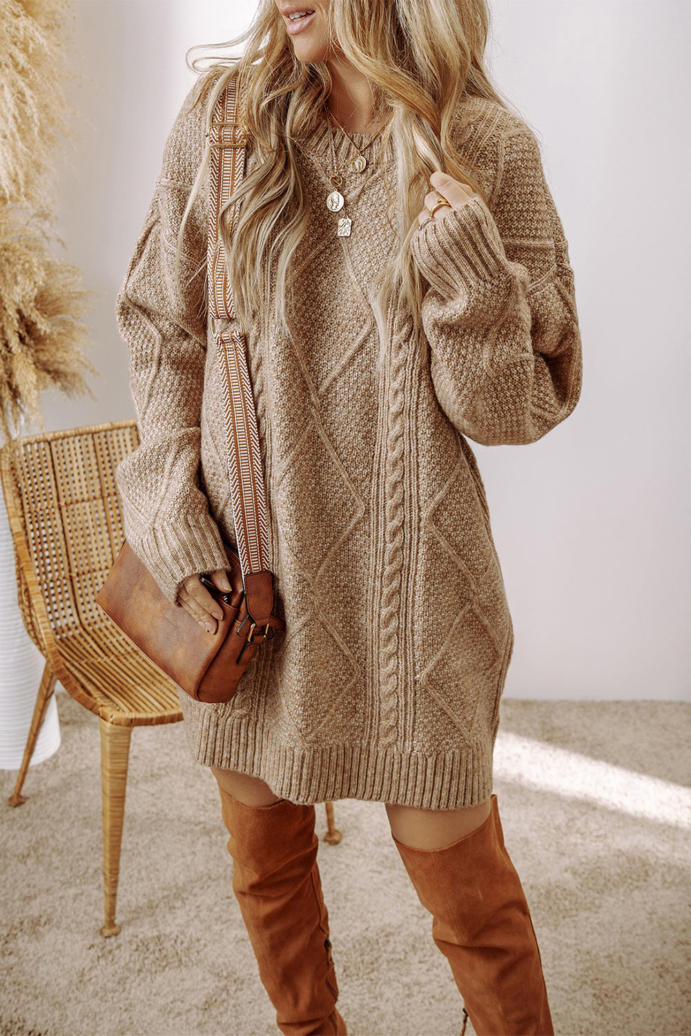 Cable Knit Sweater Dresses