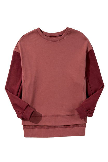 Colorblock Sleeve Drop Shoulder Sweatshirt