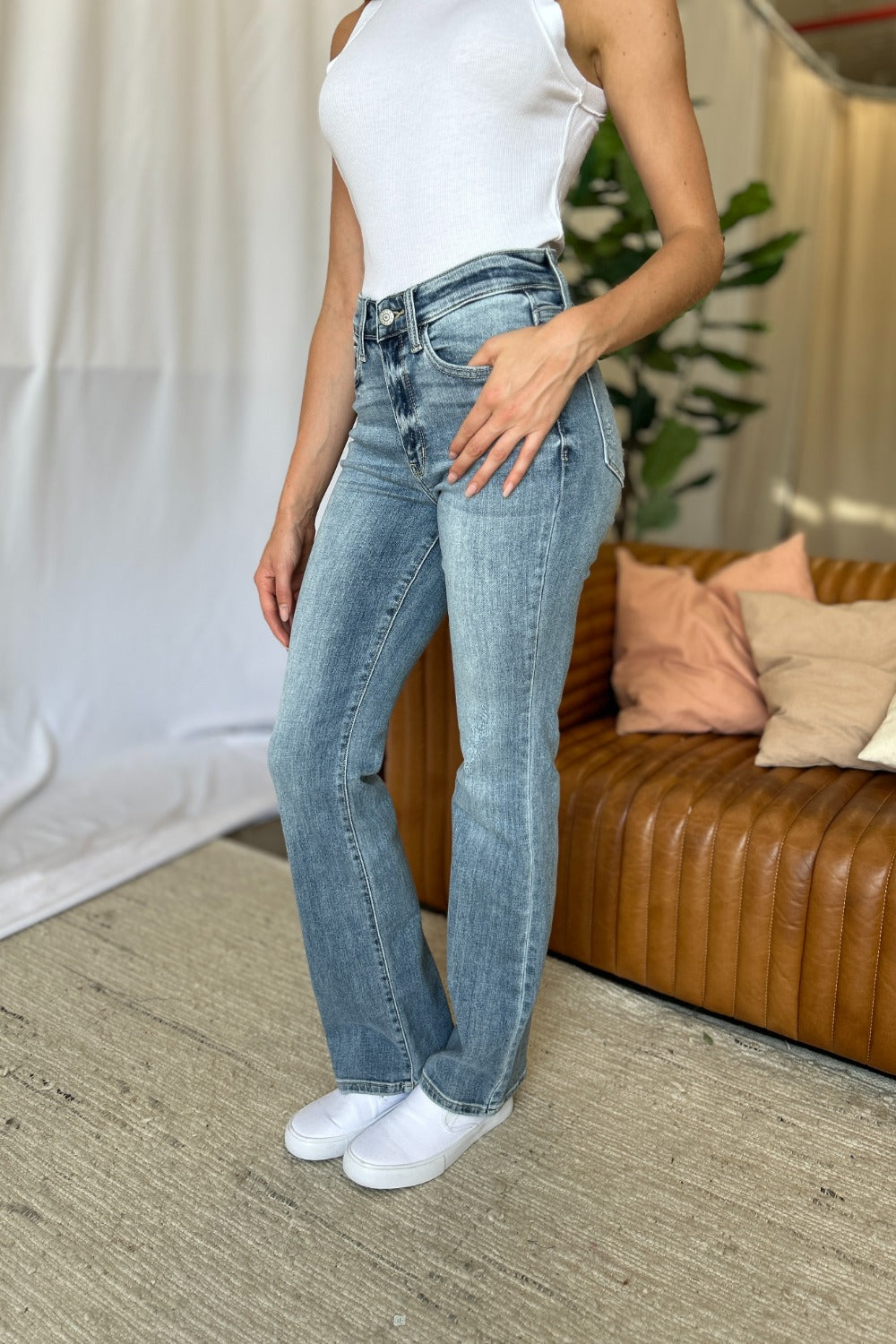 Judy Blue Mid Rise Bootcut Jeans