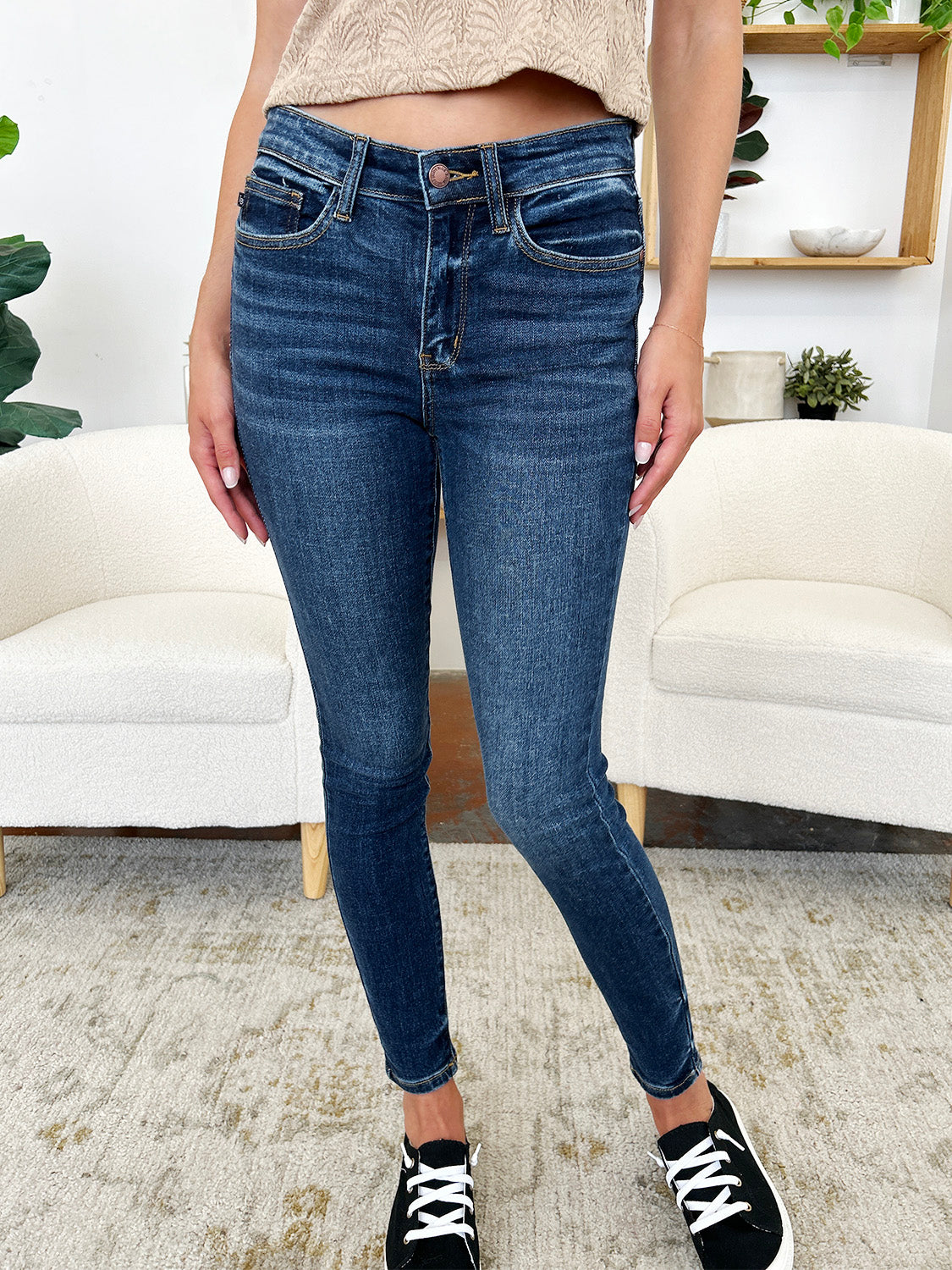 Judy Blue Classic Handsanded Skinny Jeans