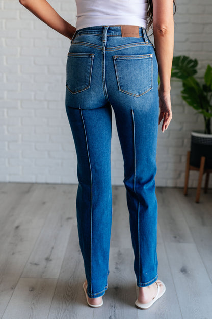 Judy Blue High Rise Center Seam Straight Jeans