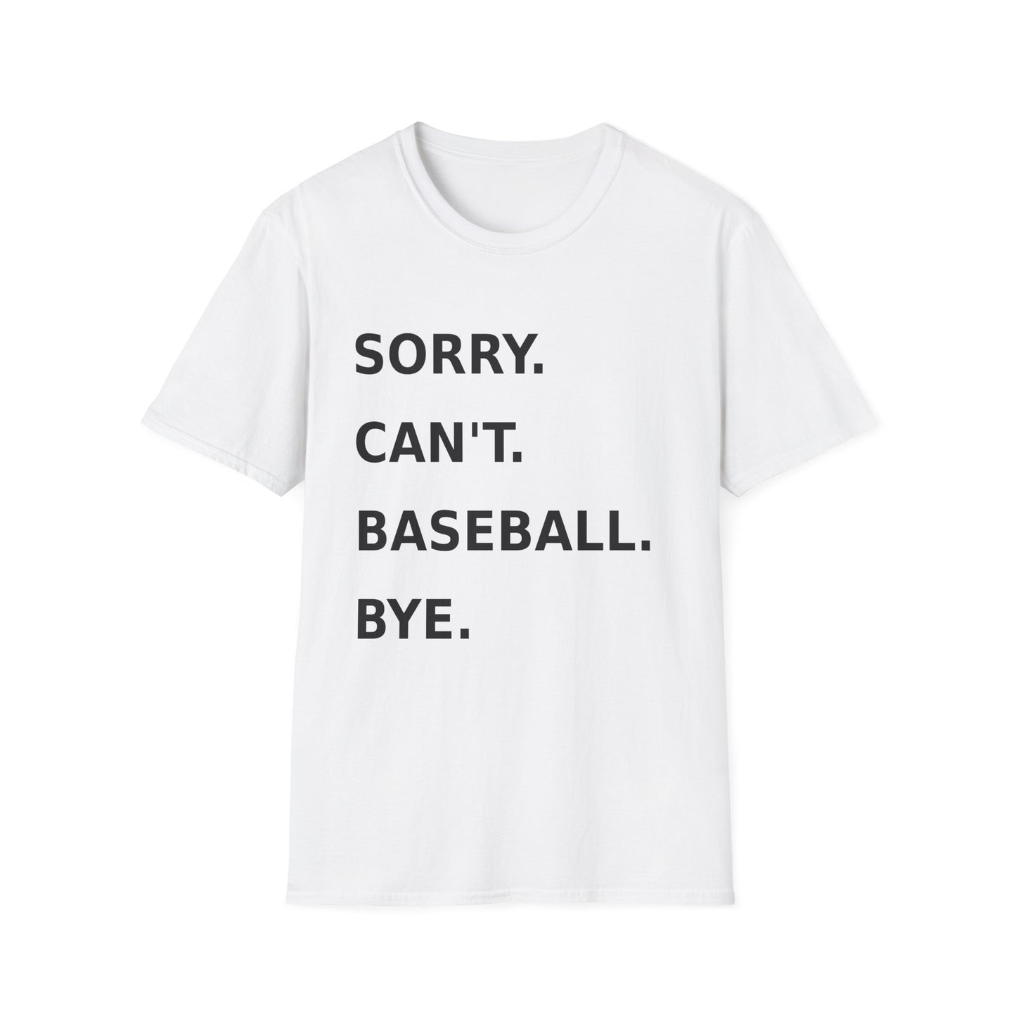 Sorry Can't Baseball Black Font