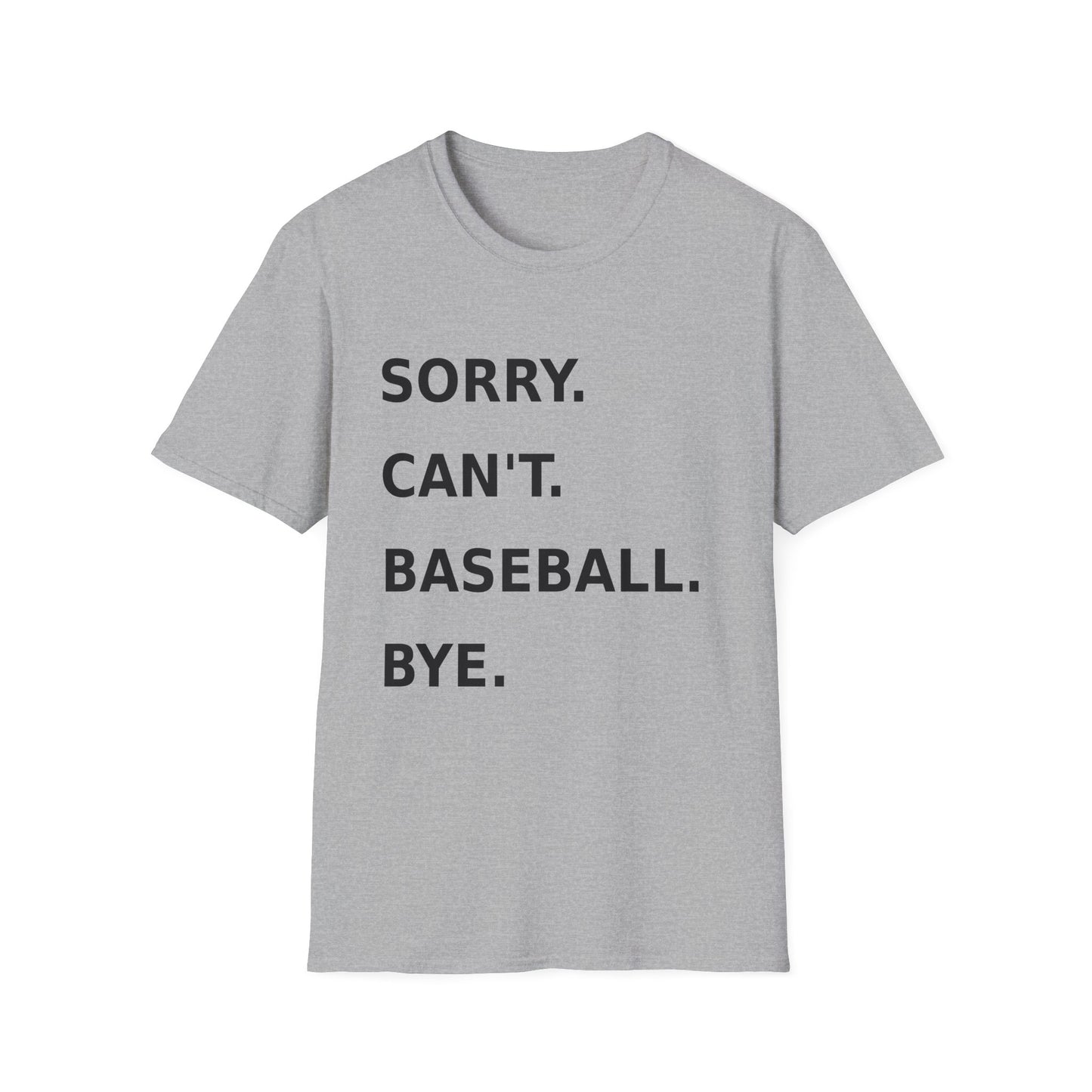 Sorry Can't Baseball Black Font