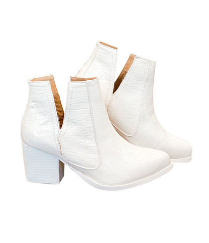 Not Rated White Croc Tarim Booties