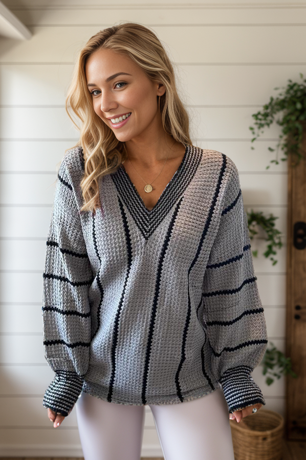 Striped Tunic Sweater