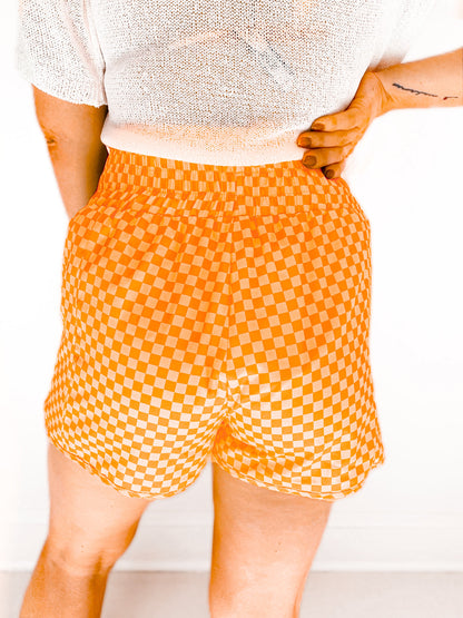 The Cheyenne Athleisure Checkered Shorts