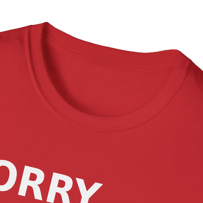 Sorry Can't Baseball White Font