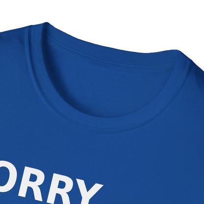 Sorry Can't Baseball White Font