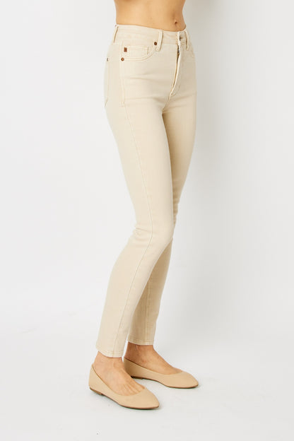 Judy Blue Ivory Tummy Control Skinny Jeans