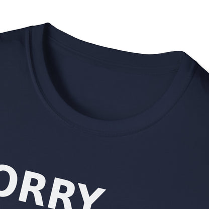 Sorry Can't Baseball White Font
