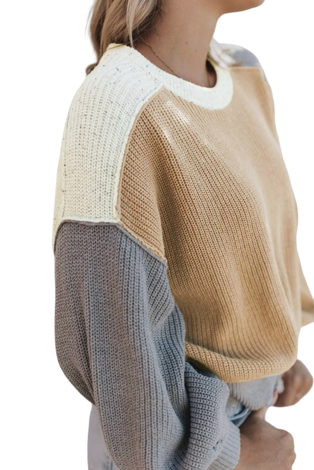 Colorblock Chunky Knit Sweater