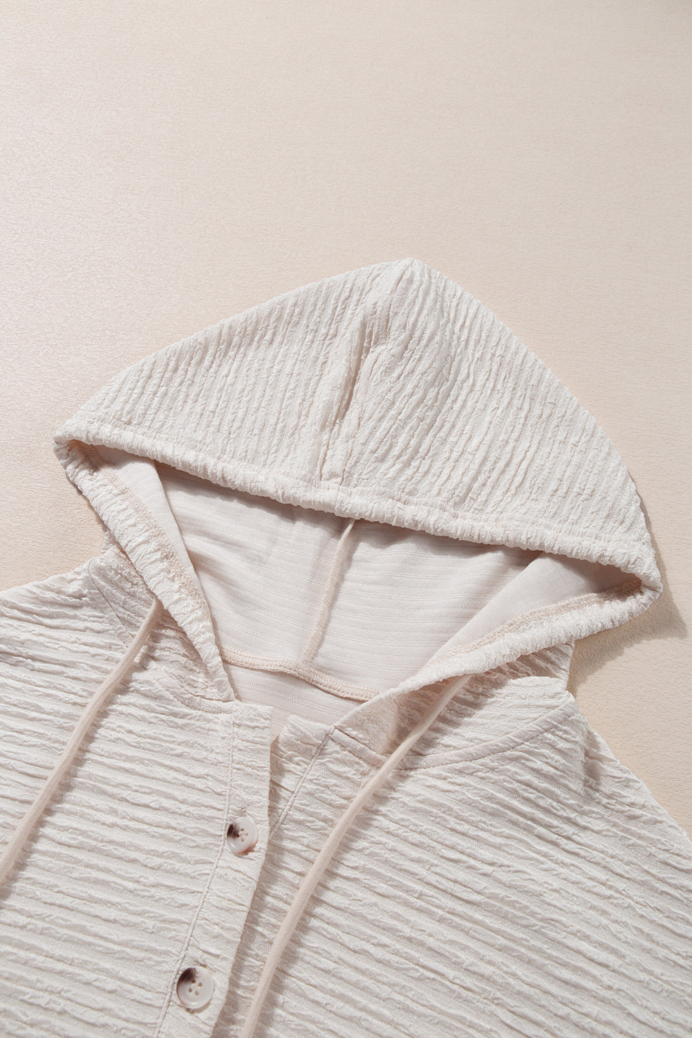 Apricot Textured Lightweight Hoodie