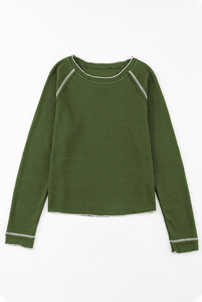 Exposed Seam Long Sleeve Top
