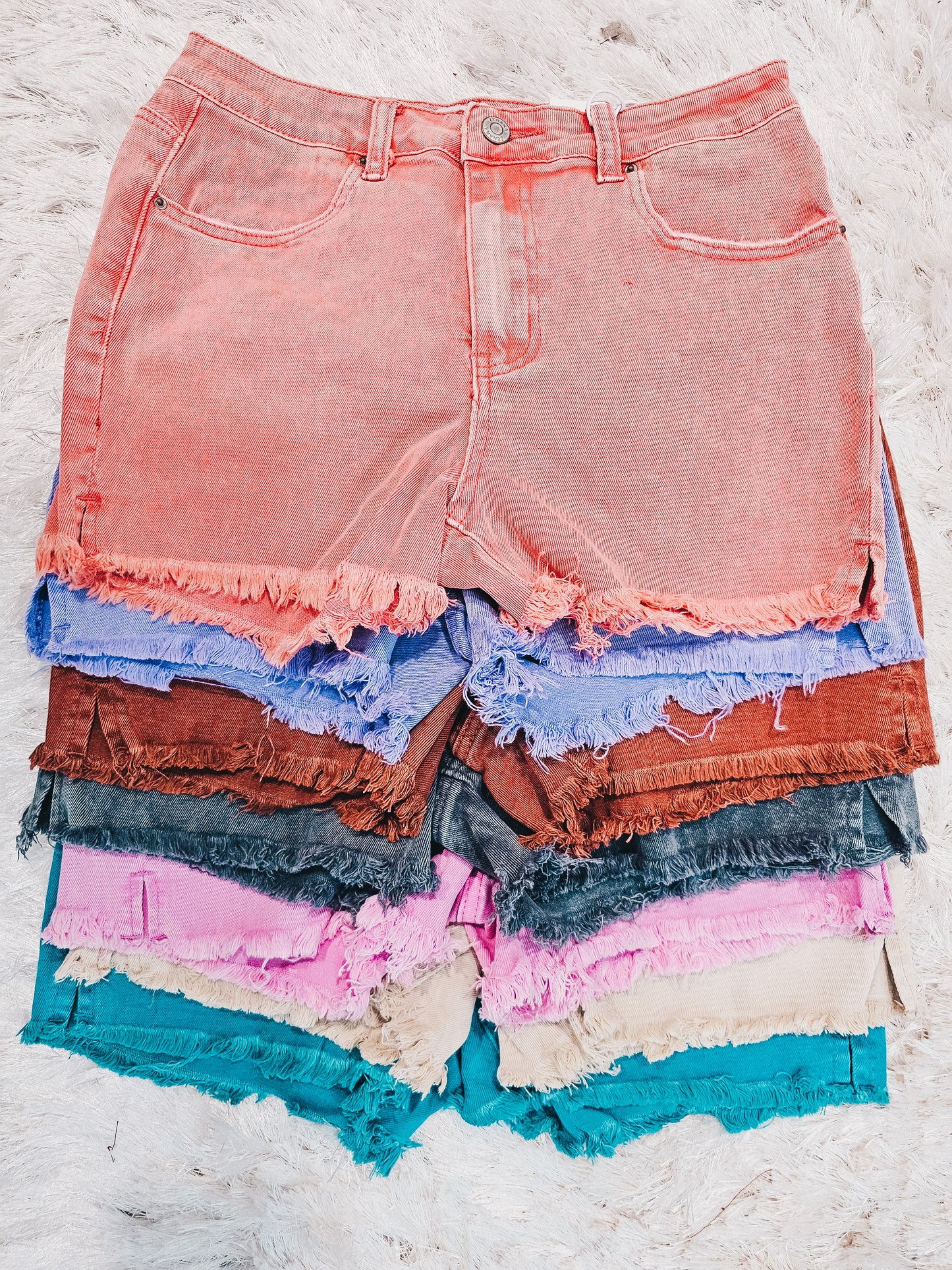 Vibrant Acid Wash Shorts