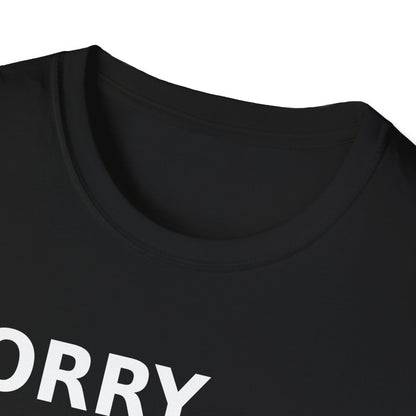Sorry Can't Baseball White Font