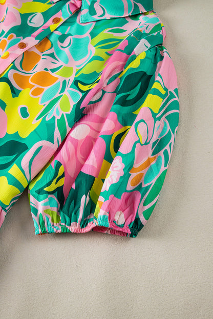Floral Puff Sleeve Babydoll Dress