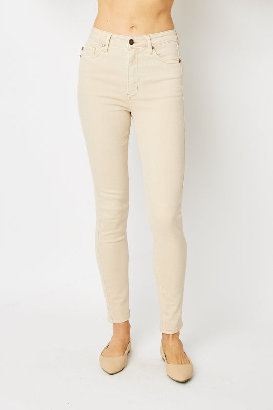 Judy Blue Ivory Tummy Control Skinny Jeans