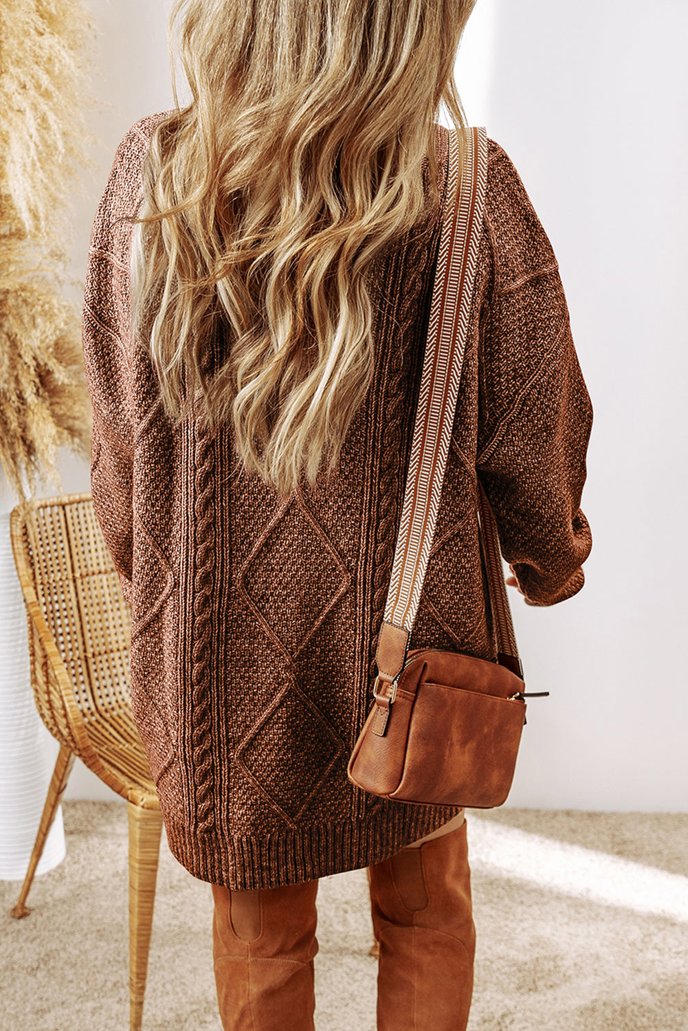 Cable Knit Sweater Dress