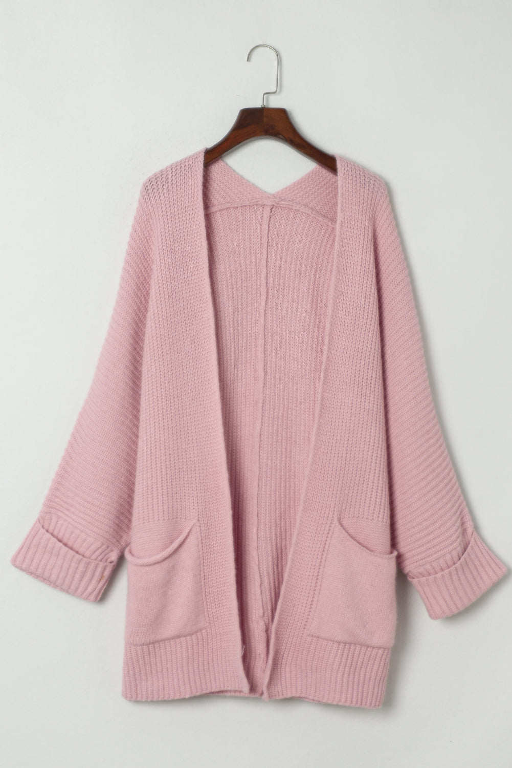 Batwing Pocket Oversized Cable Knit Cardigan