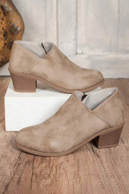 Suede Ankle Booties