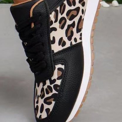 Printed Leather Sneakers