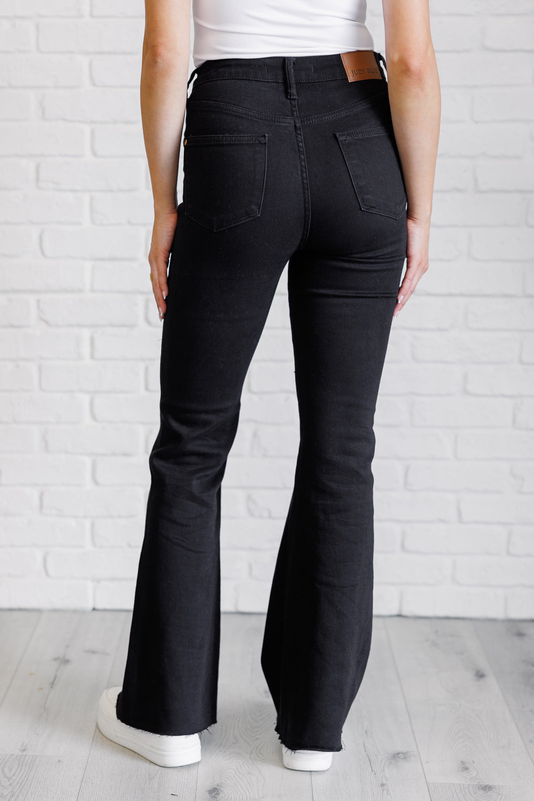 Judy Blue Tummy Control Black Flare Jeans