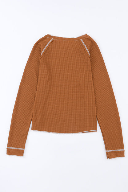 Exposed Seam Long Sleeve Top