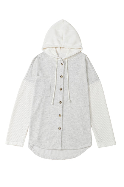 Button Up Hooded Shacket