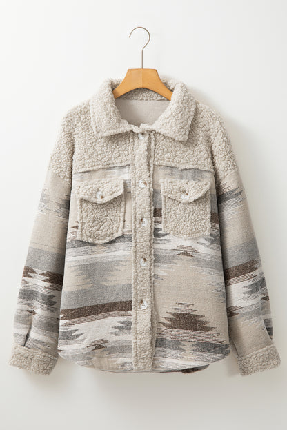 Aztec Sherpa Lined Jacket