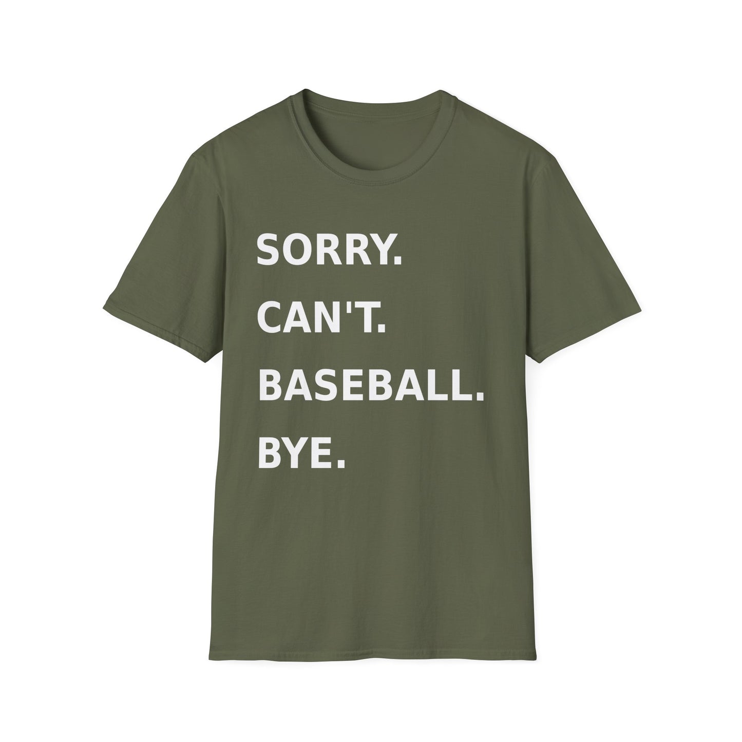 Sorry Can't Baseball White Font
