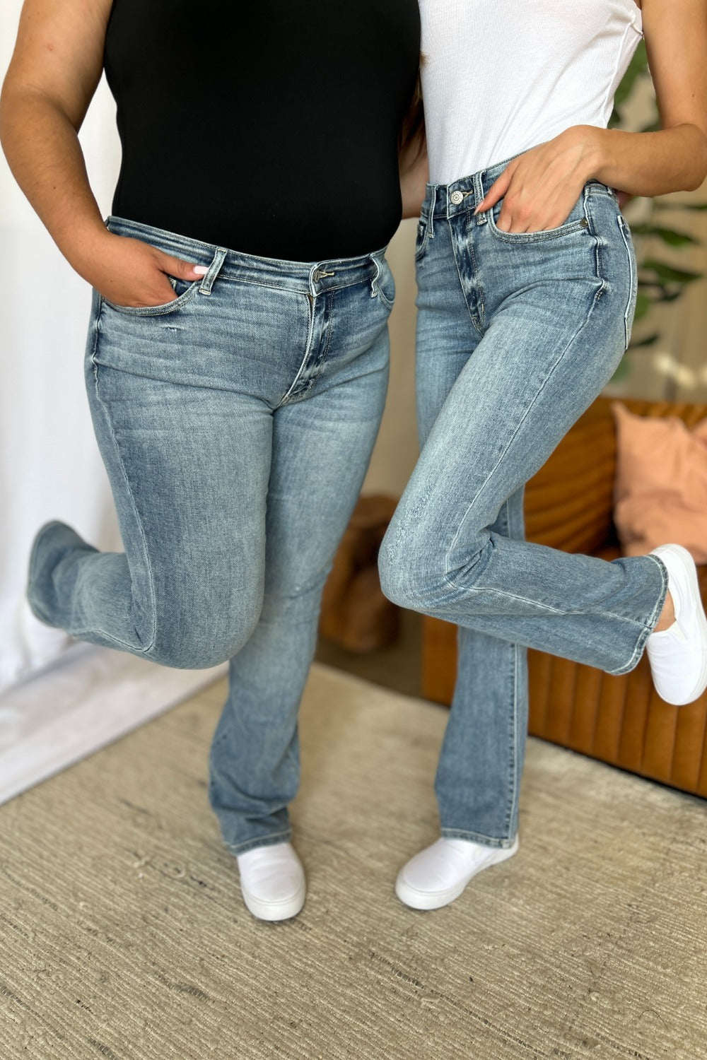 Judy Blue Mid Rise Bootcut Jeans