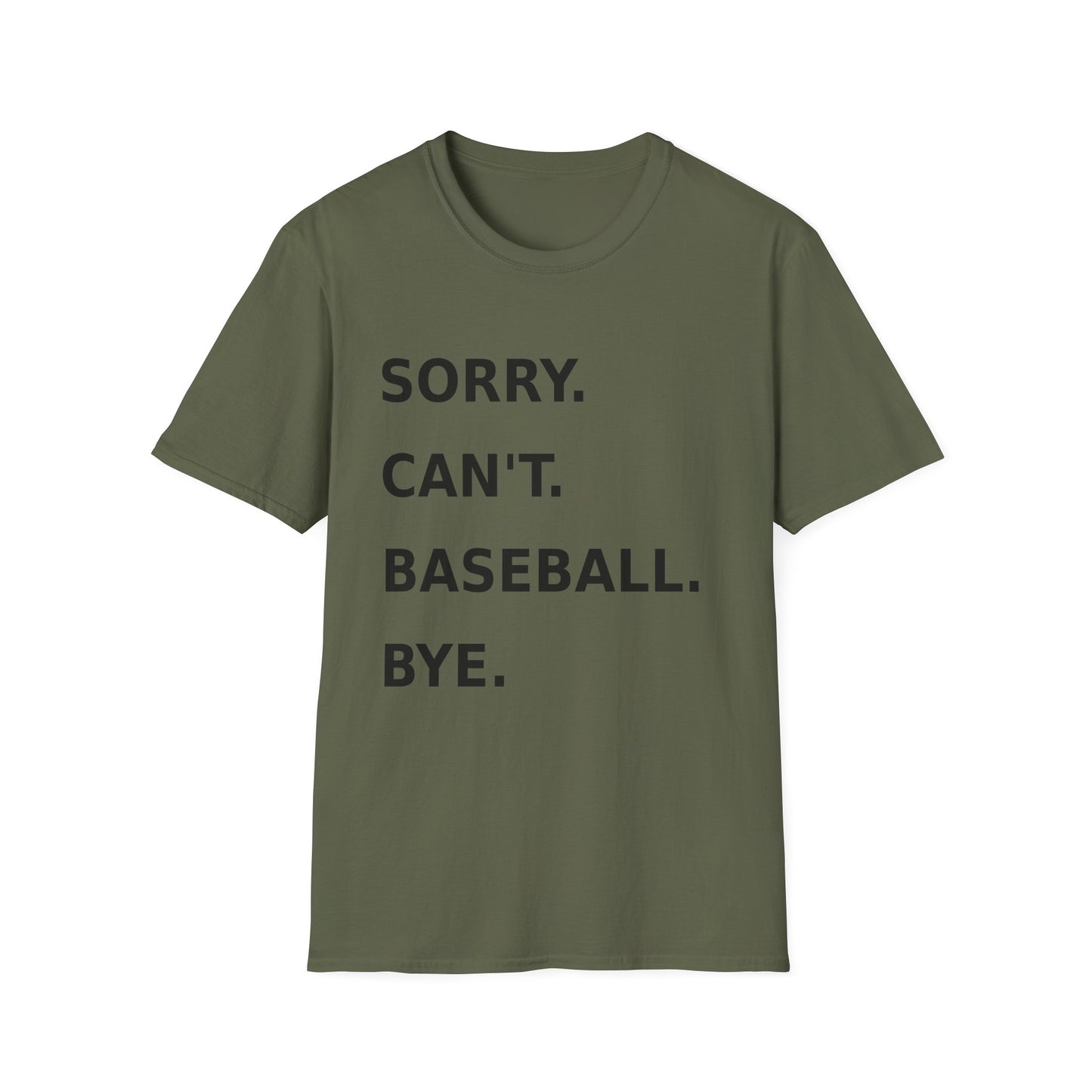 Sorry Can't Baseball Black Font