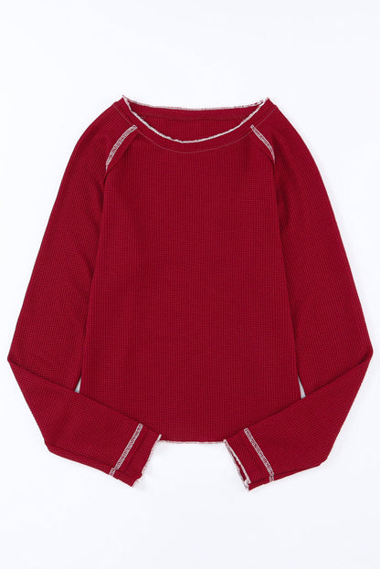 Exposed Seam Long Sleeve Top