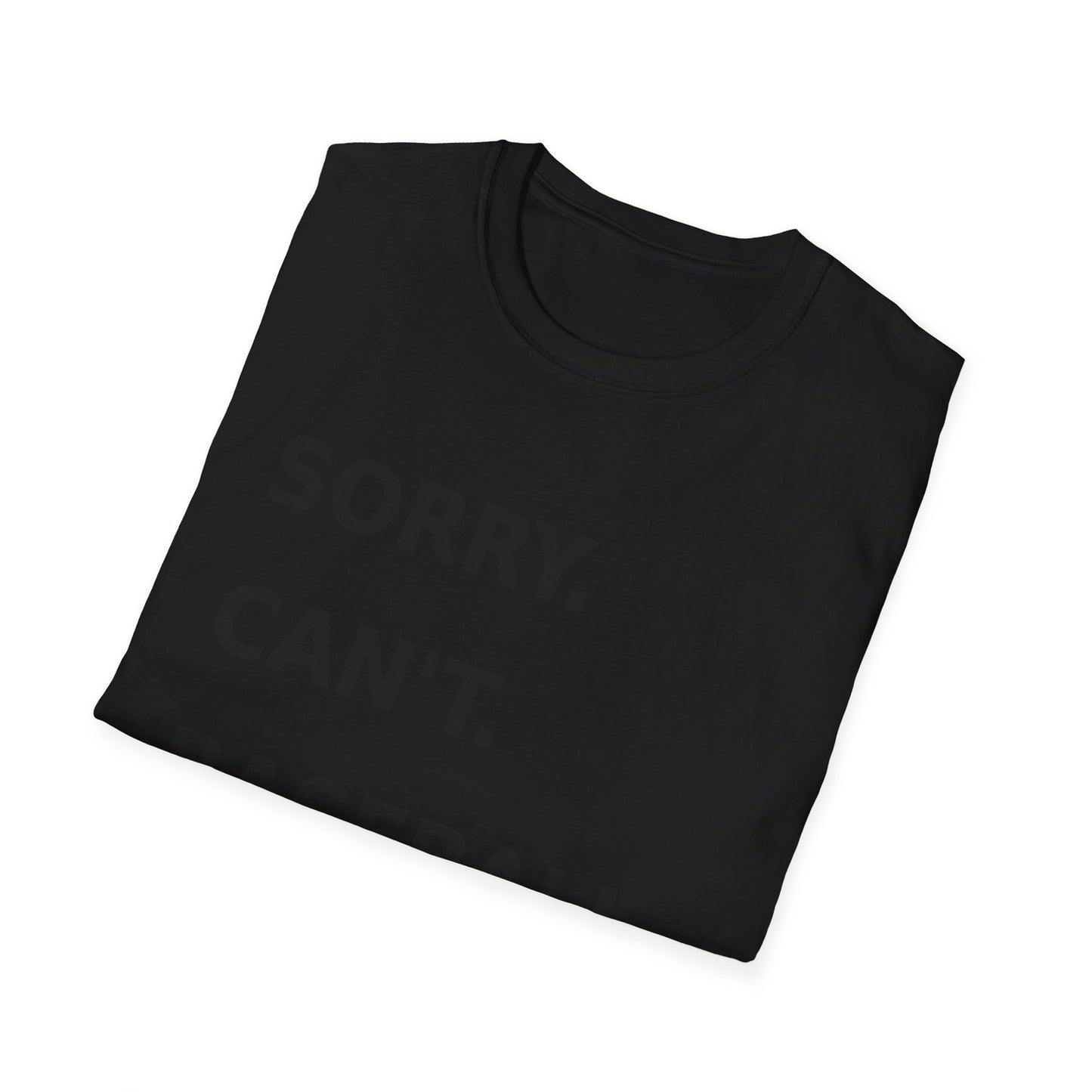 Sorry Can't Baseball Black Font