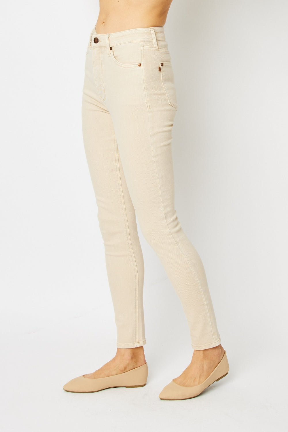 Judy Blue Ivory Tummy Control Skinny Jeans