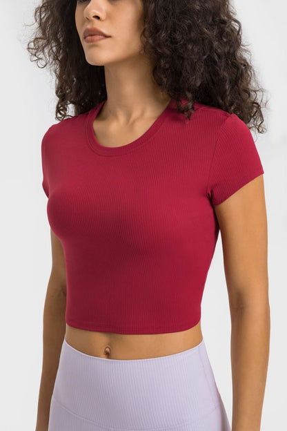 Short Sleeve Crop Tops