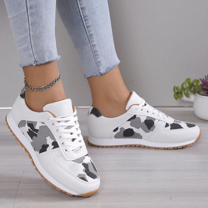 Printed Leather Sneakers