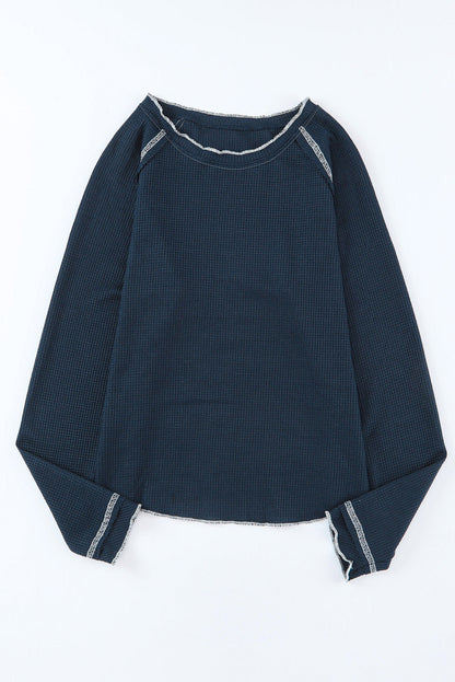 Exposed Seam Long Sleeve Top