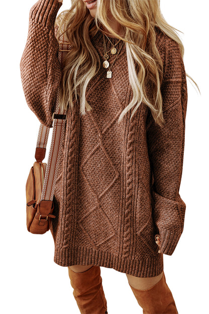 Cable Knit Sweater Dress