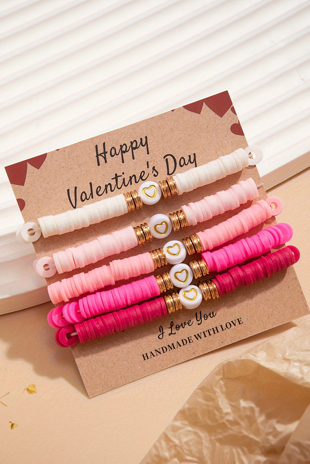 Pink Ombre Valentines Bracelet Set