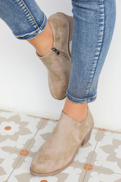 Suede Ankle Booties