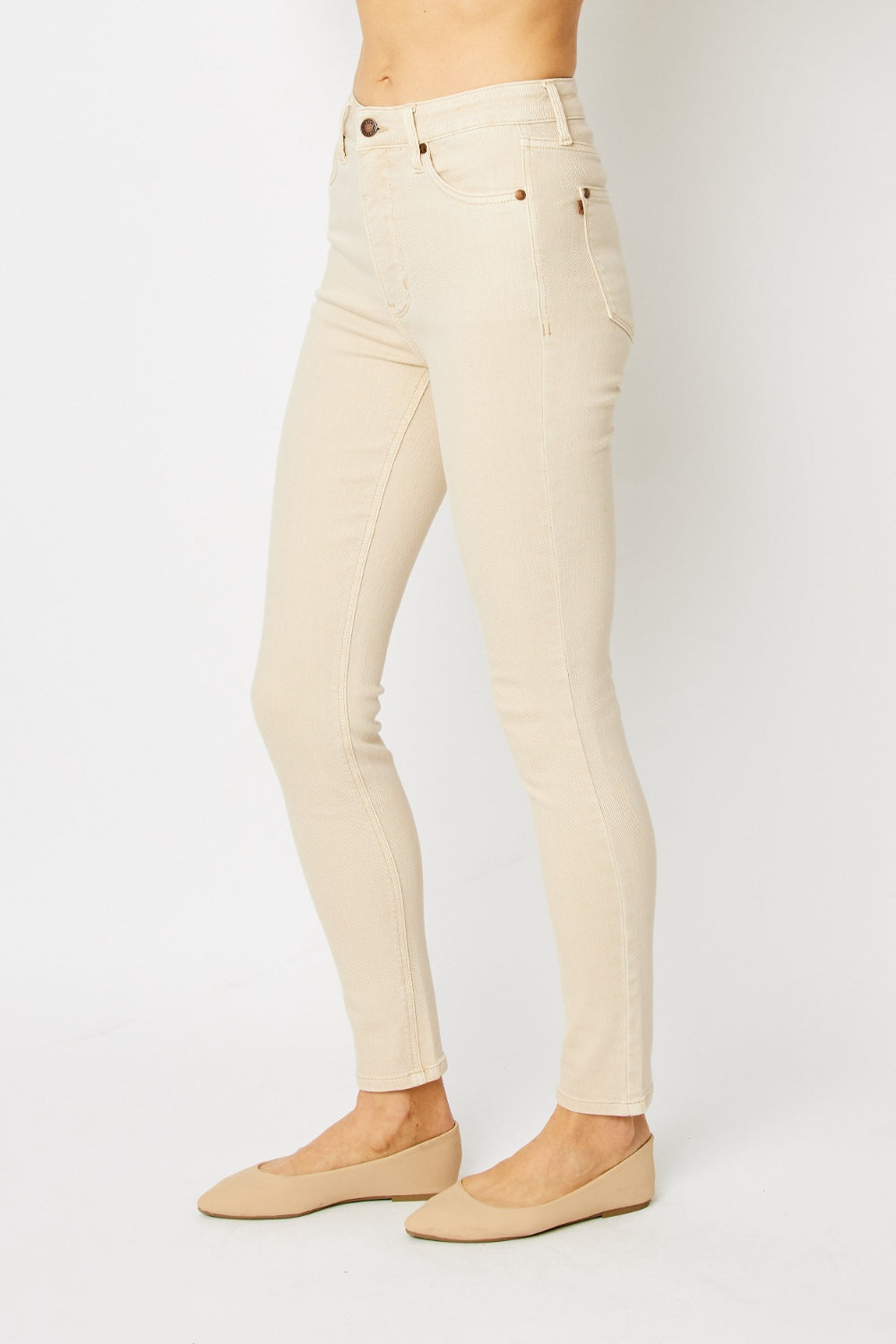 Judy Blue Ivory Tummy Control Skinny Jeans