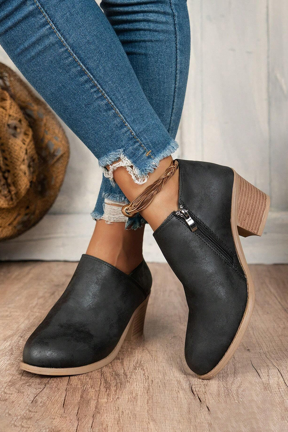 Suede Ankle Booties