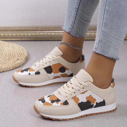 Printed Leather Sneakers