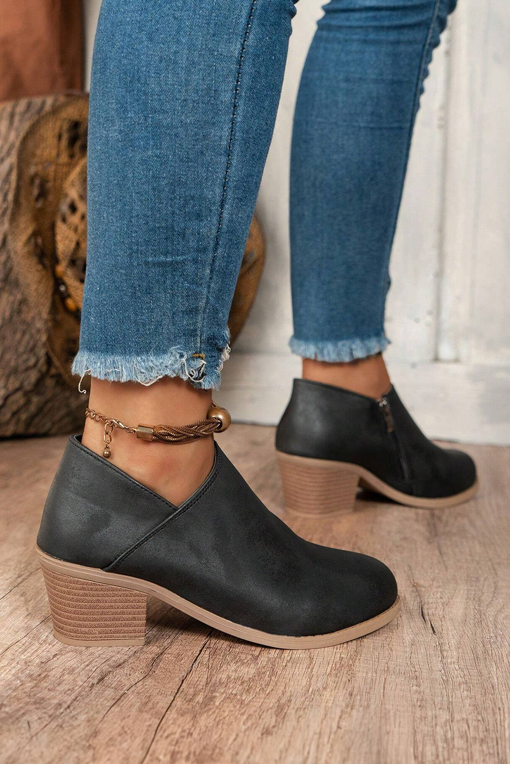 Suede Ankle Booties